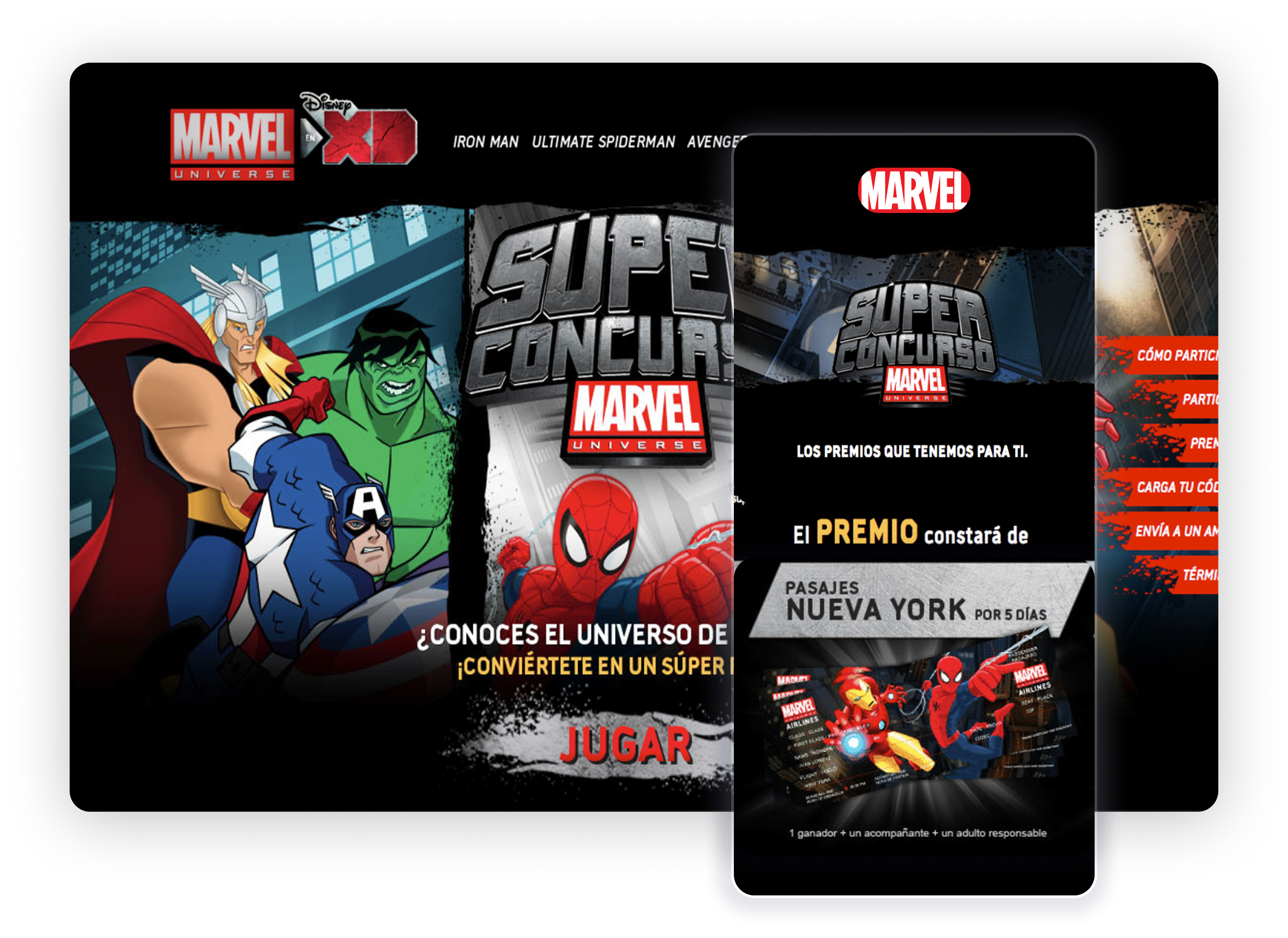 Mobile website example