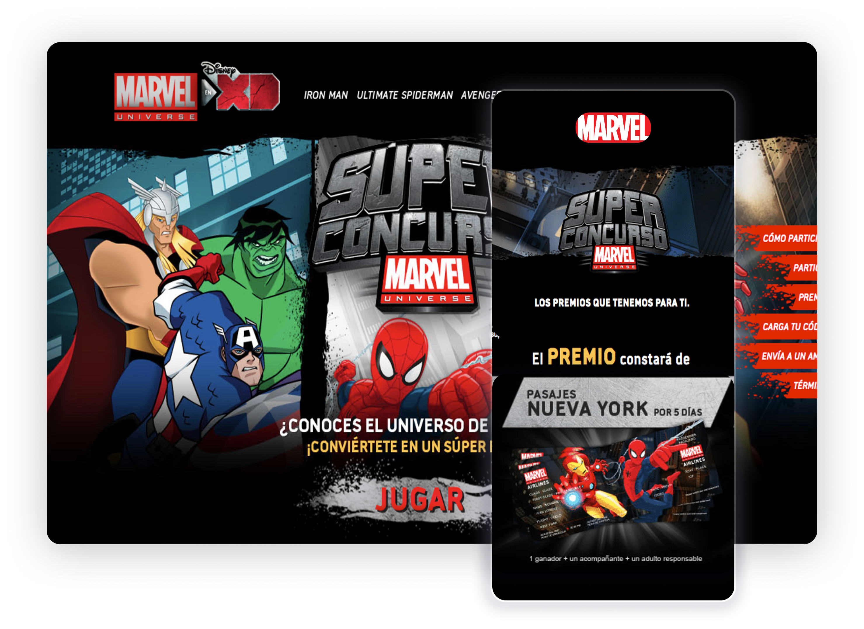 Mobile website example