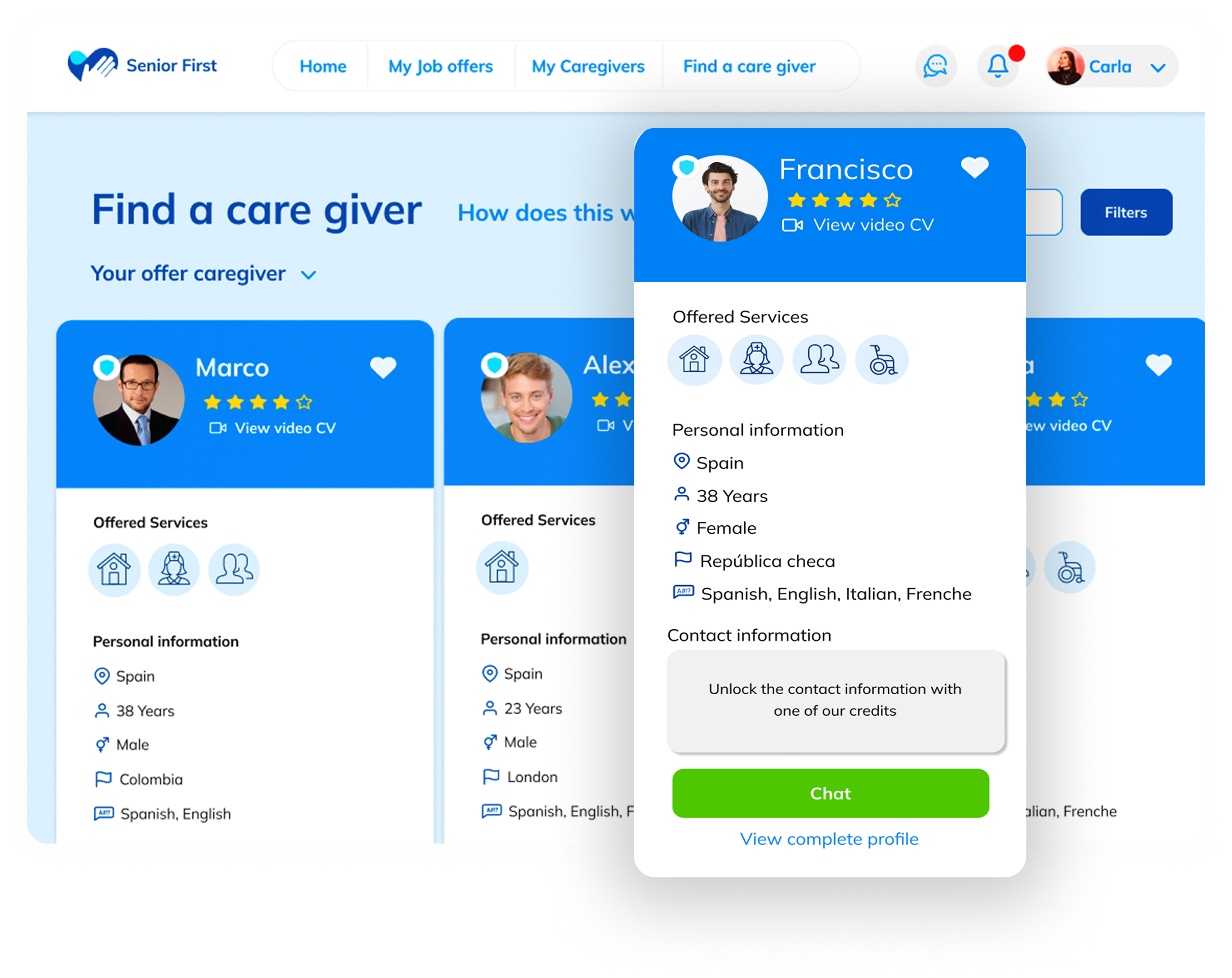 Mobile website example
