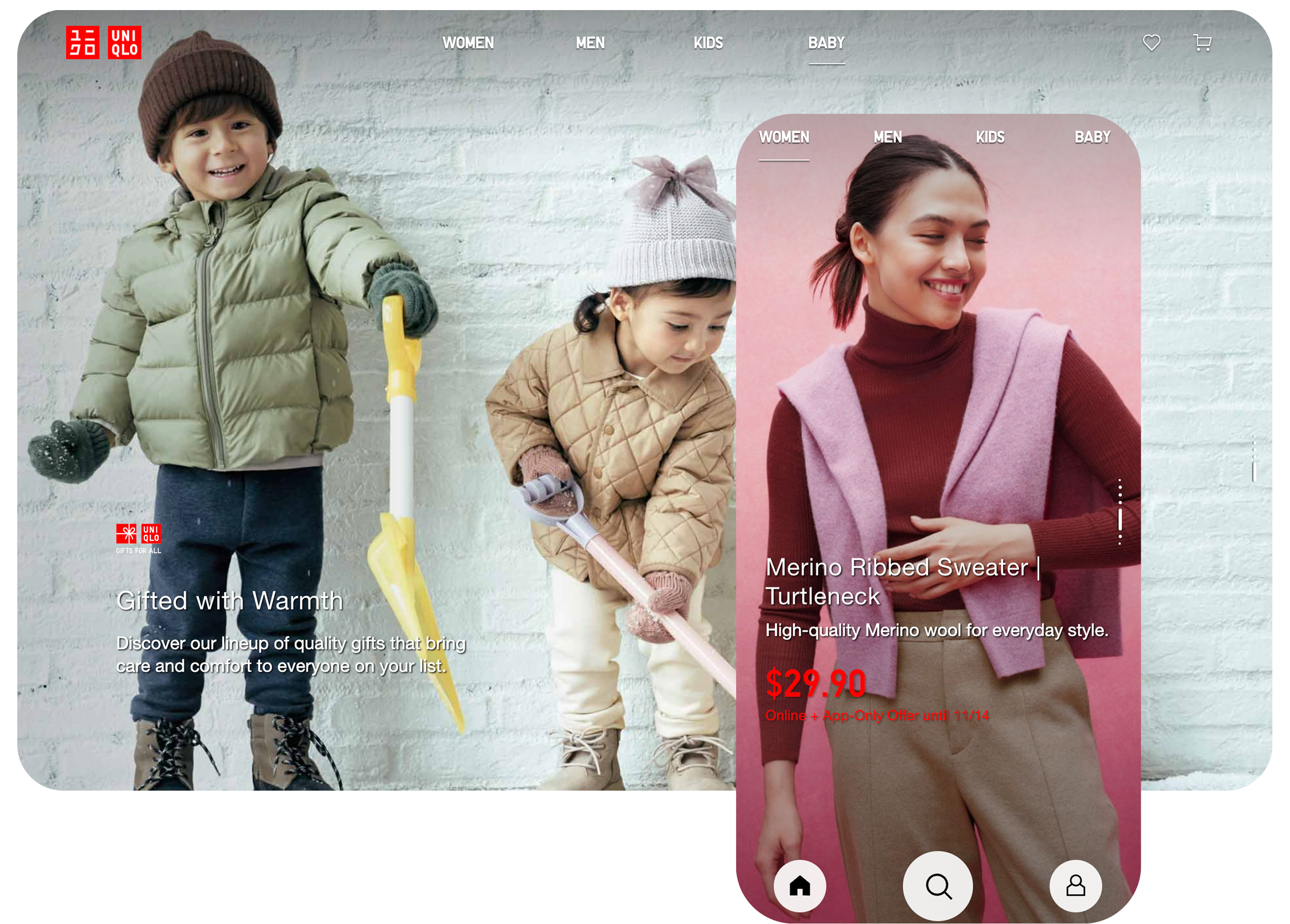 Mobile website example