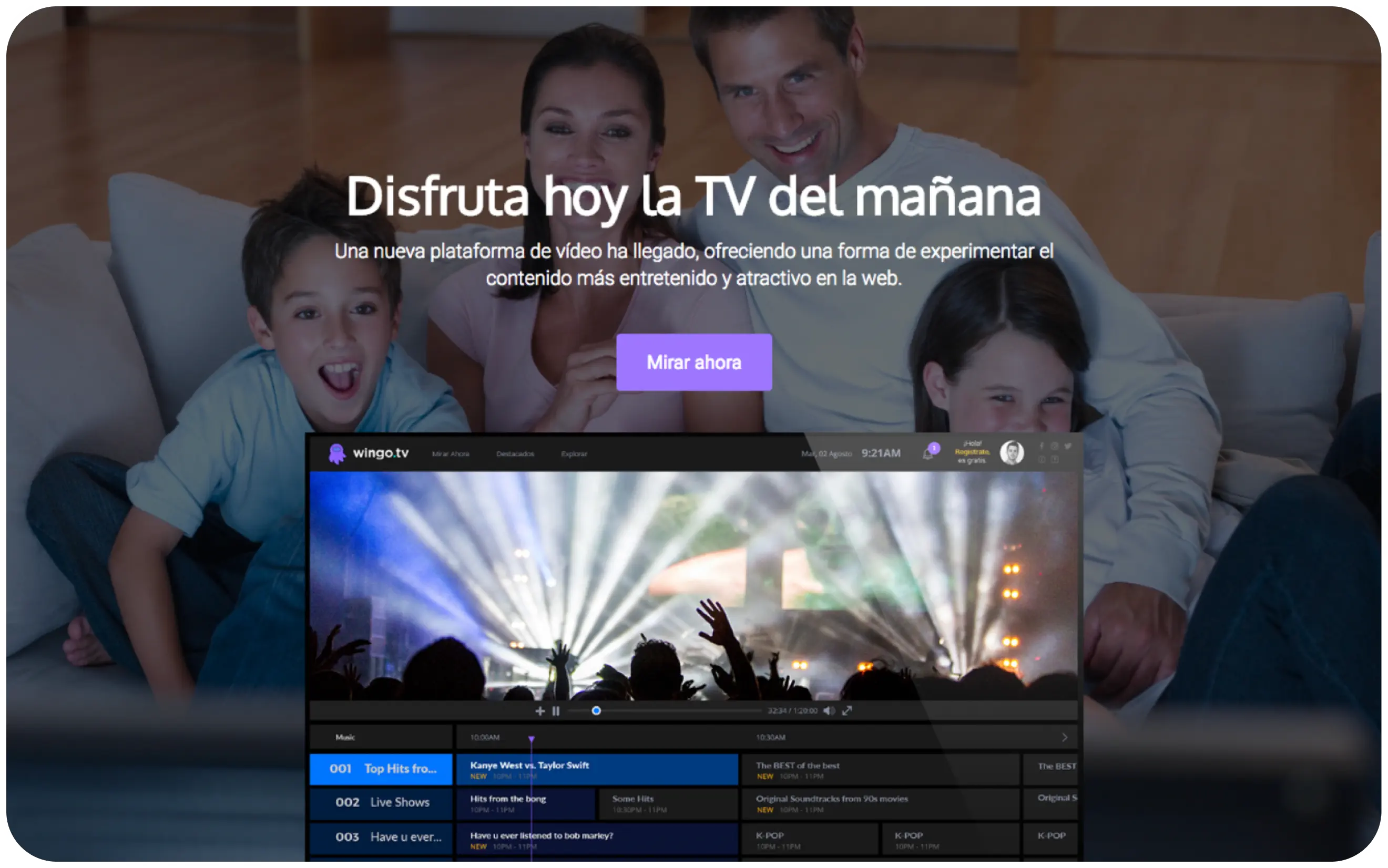 Mobile website example